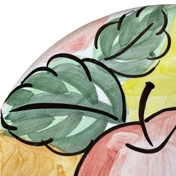 BELLA CERAMICS Colorful Fruit Design Plate hand painted - Picture 5 of 6